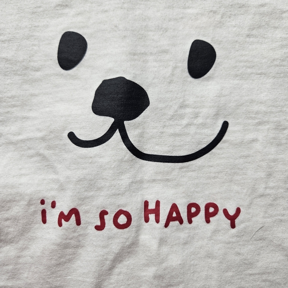 RoanJane I'm So Happy Long Sleeve Tshirt Size 9-10 Youth 130cm Smile Face - Picture 2 of 7